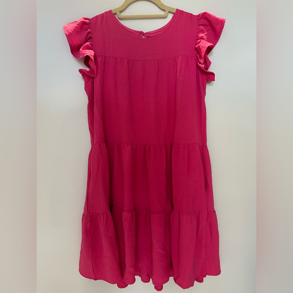 Pink Ruffled Kids Dress